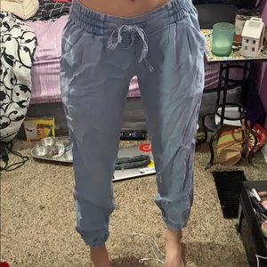 Faux denim joggers